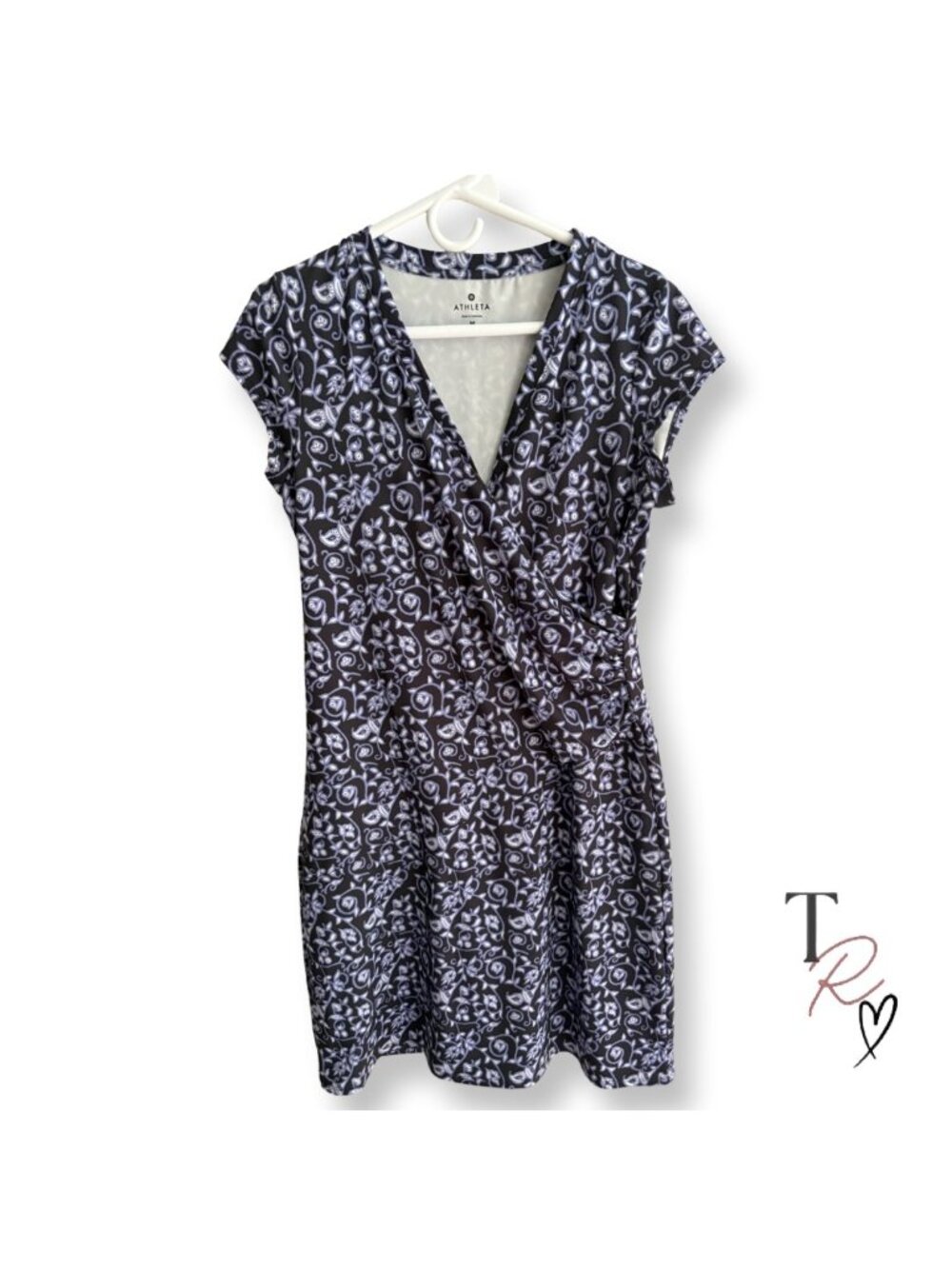 Athleta Nectar Athletic Faux Wrap Paisley Print Casual Active Dress Size Medium